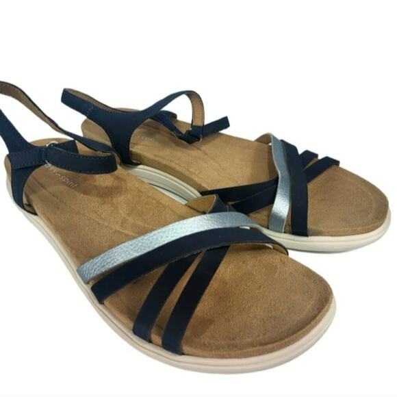 Easy Spirit Dottle 3 Ankle-Strap Comfort Sandals Blue 8.5 - Picture 2 of 4